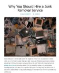 Hiring a junk removal service in Los Angeles