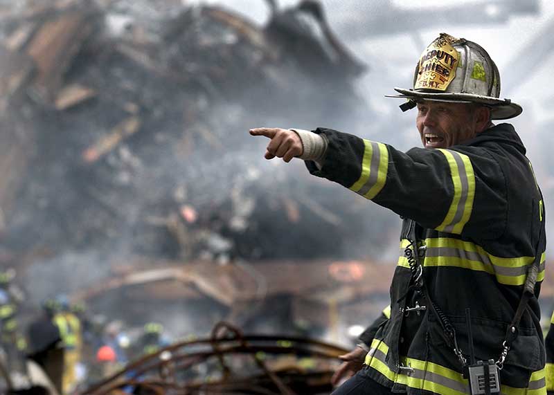 Junk hauling company Burbank fire damage image