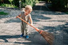 sweeping up after junk removal San Fernando Valley