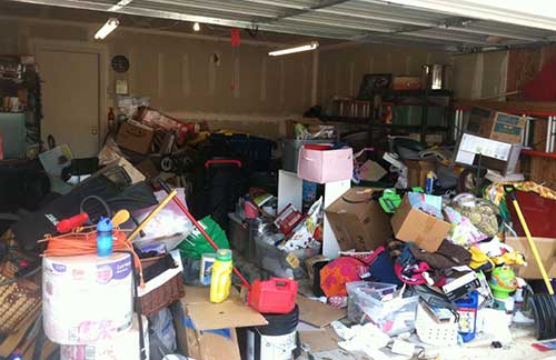Van Nuys garage clean-out before photo