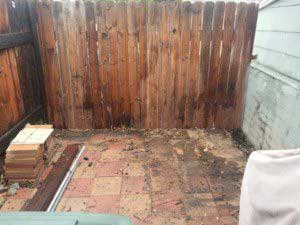 Van Nuys patio after removing junk