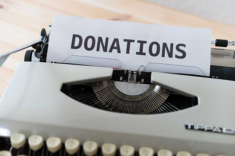 Donation sign for Junk hauling Company in Burbank